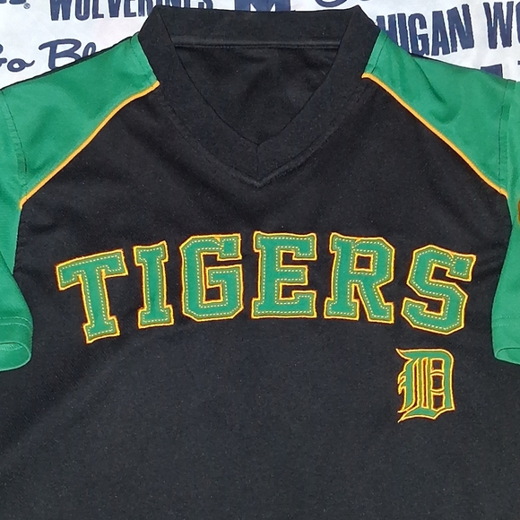 Y2K St Patricks Day Detroit Tigers Vintage Authentic Sewn Baseball Jersey - Picture 2 of 5